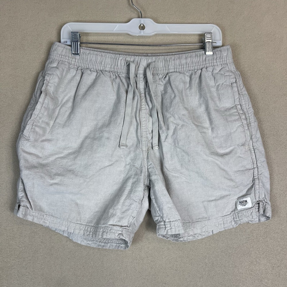 Katin Shorts Mens Large Beige Hybrid Board Shorts Casual Beach Adult
